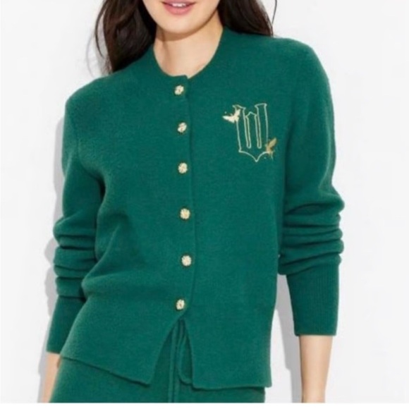 Wicked movie green cardigan sweater Ariana Grande movie Paul Tazewell design M - Picture 1 of 10